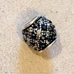Brighton Crystal Voyage Bead in Hematite with metallic gray crystals Retired